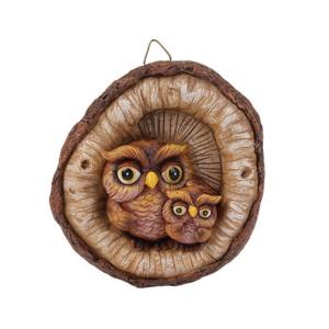 Elegant Owl Gnomes Tree Faces Yard Hanging Decors For Outdoor Gardens Resin Craft Dwarfs And Flower Pots Landscape