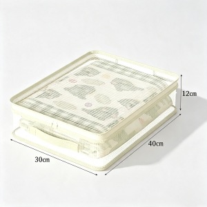 5/10pcs Foldable Clothes Storage Box Moisture Dust Proof PVC Mesh Wardrobe Organizer Zipper Clothes Storage Container For Bedroom Closet
