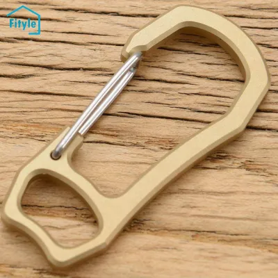Fityle Durable Brass Spring Backpack Clasps Climbing Carabiners Keychain Camping