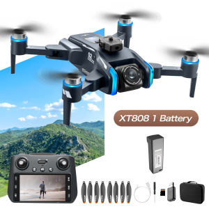 Drone Brushless Motor dengan Screen XT808 Drone GPS Professional WIFI 4K HD FPV Ada Sensor Anti Tabrakan Optical Flow