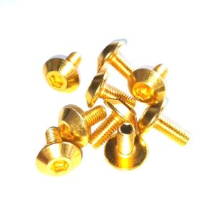 10 BIJI BAUT BODY VIXION GOLD BAUT KUNCI L MOTOR YAMAHA VIXION BAUT BATOK BAUT SPAKBOR VIXION BAUT BODY DEPAN YAMAHA VIXION UKURAN M6x14 KUNCI L5