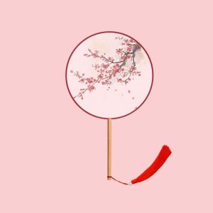 Kipas Sutra Klasik Motif Bunga Premium Kipas Kain Bulat Gaya China Kuno Kipas Tari