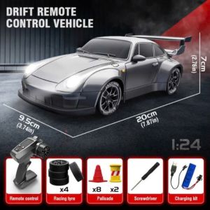Xe ô tô điều khiển từ xa 4WD RC Drift Car tốc độ cao tỷ lệ 1:24 điều khiển 24g sử dụng pin sạc