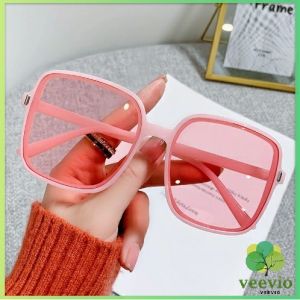 Veevio แว่นตากันแดด เลนส์ทรงสี่เหลี่ยม กรอบเล็ก สำหรับสตรี Sunglasses