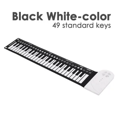 🇸🇬 ( Free Keyboard Sticker) 49 Key Roll Up Keyboard Piano Portable Digital Electric Foldable Piano Keyboard Rechargeable 8 Tones 6 Educational Demo Songs for Beginners Gift
