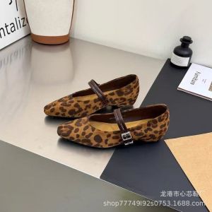 Free Shipping WomenS Height-Increasing Shoes 2026 Autumn New Collection Retro Style Soft Sole T-Strap Design Shallow-Toe Flats In Stock