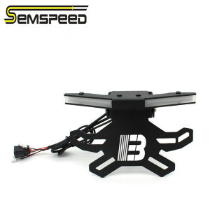 SEMSPEED Motorcycle Rear License Plate Holder With Brake Signal Turn Light For Honda ADV 160 ADV160 2022-2024