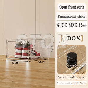 Ston Acrylic Shoe Rack Organizer Magnetic Transparent Acrylic Sneaker Shoes Shoe Box Stackable Cabinet