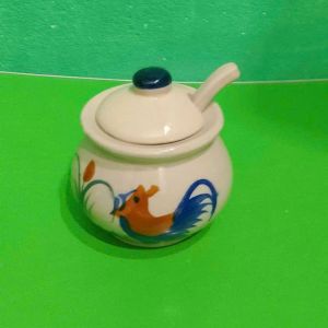 Set 3 Hủ đựng gia vị kèm muỗng vẽ con gà trống