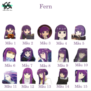 Sousou No Frieren - Set 10/15 Sticker Fern / Fern Frieren - Pháp sư tiễn táng anime/manga Sousou No Frieren hình dán trang trí điện thoại laptop siêu đẹp chống nước chống xước