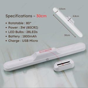 3 Lighting Color Hanging Dormitory Magnetic Table Lamp Study Lamp 28LEDs Adjust Brightness USB Desk Lamp Night Light