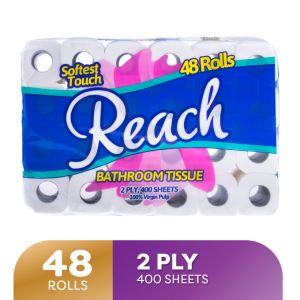 Reach Bathroom Paper Tissue 2- Ply 48 Rolls White