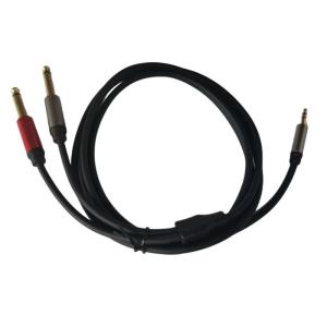 1.5M DÒNG 3.5mm TRS để kép 6.35mm TS cáp AUX cho tai nghe PC Mixer khuếch đại 3.5 để tăng gấp đôi 6.5 giắc Mono Cáp