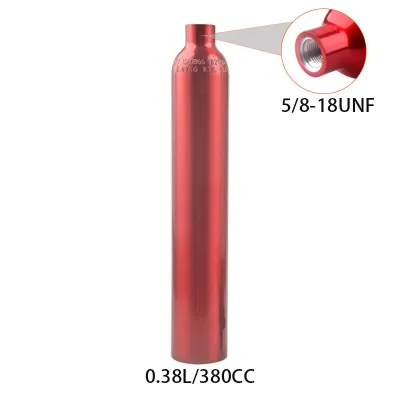 HPa M18 * 1.5 hoặc 5/8-18unf 0.38L áp lực cao bình khí chai nhôm 3000PSI Scuba xi lanh đỏ/đen