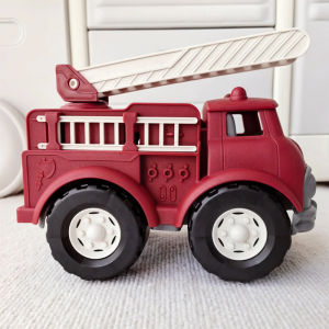 Big Red Fire Engine Truck with Ladder for Toddlers Push and Go Toy Car for Kids Durable Plastic Material Plastic Vehicle Truck for Kids Boys Girls Imaginary Play Birthday Gift