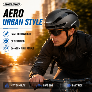 WALGUN Aero Urban Cycling Helmet CE Certified Lightweight 345g Bike Helmet for Road Commuter City Riding Adjustable 56-61cm2026