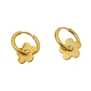 Child Friendly Floral Hoops Beautiful Flower Earrings Ear Studs Ear Rings Pendant Charm