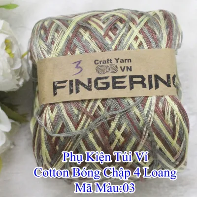 Cotton bóng chập 4 loang/ fingering 4ply loang