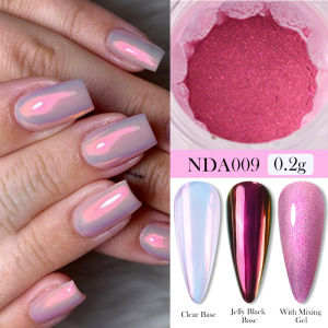 BORN PRETTY NICOLE DIARY 0.2g/Box 6 Colors Aurora Nail Powder Green Purple Pink Pearl Nail Art Manicure Powder