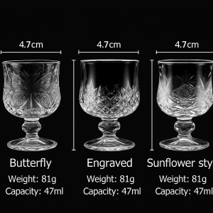 Clear Carved Lead-Free High Ball Glass for Party Hosts  Homeowners  Collectors  Family Users - Luxurious  High-Stemmed  Transparent Design