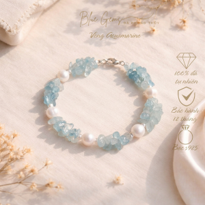 Vòng Tay Handmade Harmoney Aquamarine -  Xoa Dịu Cảm Xúc Tự Tin Dịu Dàng -Bluegems