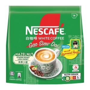 Nescafe Hazelnut White Coffee Gao Siew Dai Less Sugar - 14 Sachets