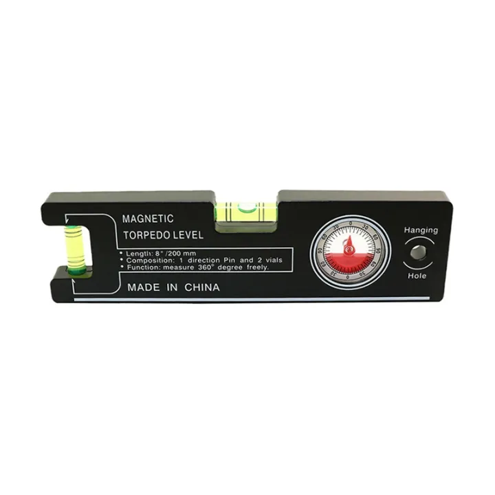 Tanl Level Ruler High 200mm Magnetic Level Ruler ABS Millimeter Scale Angle Gauge Level ...
