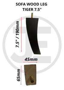 (7.5"/ 8"/ 8.5") Sofa Wood Leg Furniture Tiger Leg Wing Chair Chesterfield Ottoman kaki sofa (JE-801 JE-802 JE-803)