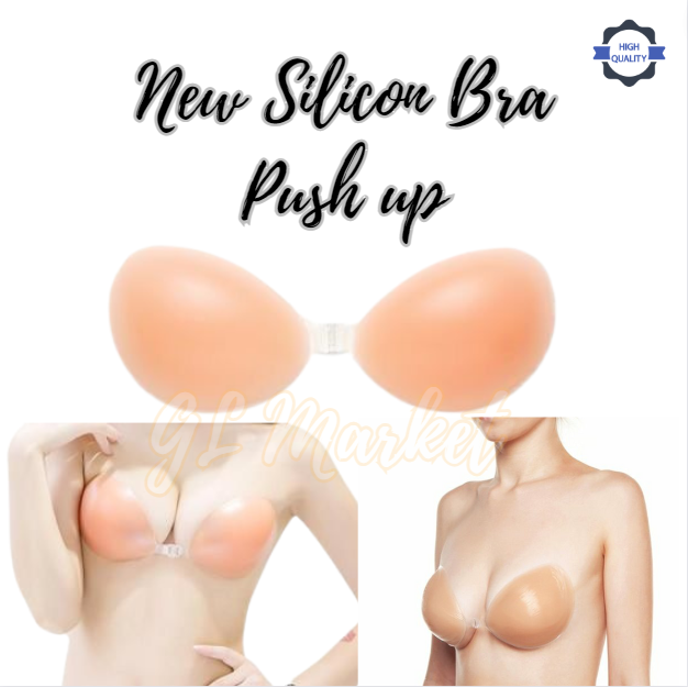 GL MARKET Silicone Bra Invisible Push Up Sexy Strapless Bra Stealth Adhesive  Backless Breast Enhancer