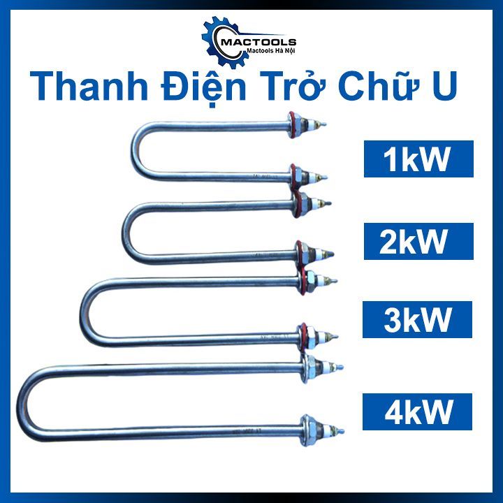 Thanh điện trở chữ U gia nhiệt nấu nước 220V / 380V inox 304 không gỉ ...