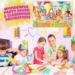 Orfila Pop Tube Fun Color Telescopic Tube Childrens Decompression Toy Stretch Plastic Tube COD