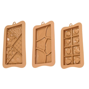 Nonstick Silicone Molds For Baking Heart Cocoa Pods Puzzle Chocolate Fondant Easy Releases Cleaning Bakeware