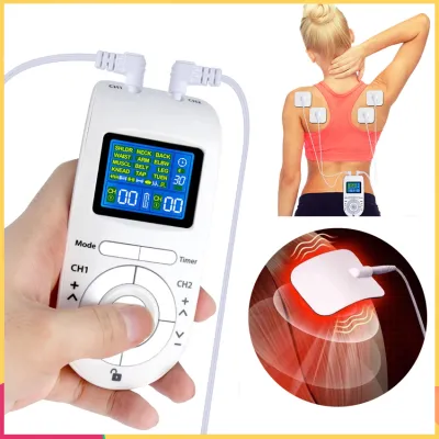 เครื่องนวดตัวความถี่ต่ำ12โหมดกระตุ้นกล้ามเนื้อหน่วย EMS สิบไฟฟ้าเครื่องนวดตัวสำหรับขาเอวหลังไหล่คอ