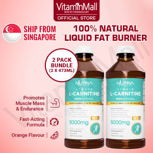 TWIN PACK - Nutra Botanics Liquid L-Carnitine 5000mg - Fat Burner Supplement - Boosts Energy Fast Muscle Recovery Metabolism Support