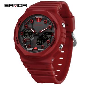 2026 New Outdoor Watch Sanda in Stock Large Dial Multifunctional Trendy Urban Outdoor Waterproof Sports Mens Watch