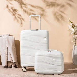 SEA CHOICE Luggage Carry On Suitcase 14+20 Cabin Luggage PP Material with Spinner WheelsTSA Lock Airline Approved Lightweight Suitcase 24/28 Inches Check-in