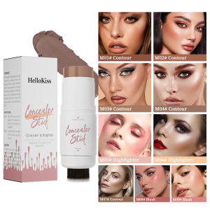 Double Head Highlighter Stick Natural Waterproof Silky Smooth Stereoscopic Nose Shadow Concealer Makeup