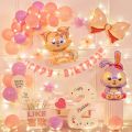 31 inches Lina bell theme Fox Lina bell happy birthday party decorations aluminum foil balloon. 