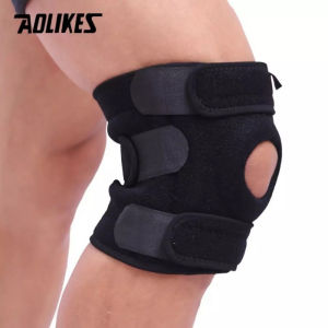 Pelindung Lutut Aolikes 7910 Deker Penyangga Cidera Lutut Elastis Olahraga Voli Fitness Basket Gym Lari Tenis Futsal Support Protector Kneepad Decker Terapi Dengkul Anti Slip