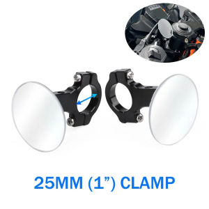 25mm 1in Gương chiếu hậu điểm mù gắn tay lái có thể điều chỉnh tầm nhìn rộng cho Ducati Honda Suzuki YAMAHA 22mm 7/8"