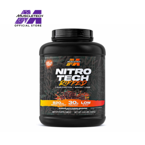 [Expiry Apr 2027] Muscletech Nitro Tech Ripped Chocolate Fudge Brownie 4lbs (1.81kg)