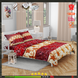 Sprei katun motif yellow bear  aesthetic anti geser king size
