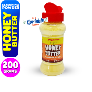 POPPEROO Honey Butter Powder Seasoning on Sprinkle Bottle for French fries and Popcorn