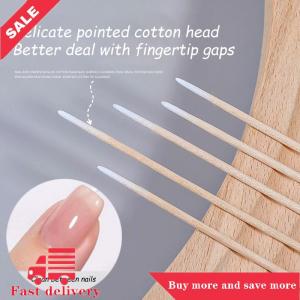 [COD]Flash Delivery 100pcs Disposable Nail Spill Prevention Glue Wood Cotton Buds Sticks Multifunctional Cleaning Tools