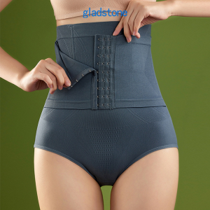 gladstone 2PCS Woman High Waist Trainer Panty 2in1 Tummy Girdle Slimming Butt Lifting Shaper Panty Corset Ig Body Shaper Original