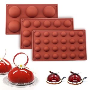 NCNC(okdeals01) mooncake mould 月饼模型具 Ball Sphere DIY Pastry Decoration Silicone Baking Bakeware Baking Tool Chocolate Moulds Dessert Mould Cake Mold