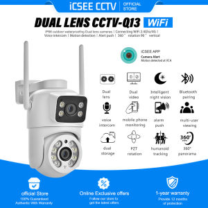 ICSEE cctv camera wifi 360 wireless A56 outdoor Three lenses IP66 outdoors Waterproof Wireless Cctv Camera for house