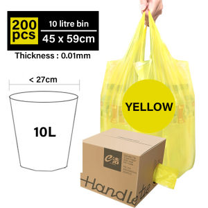 [200PCS] Kitchenut Leakproof Garbage Bag Singlet Point-off Disposable Trash Bag Beg Sampah Handheld Plastic Sampah 垃圾袋