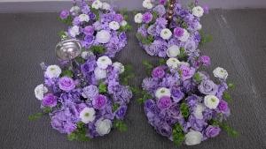 Wedding Table Centerpiece Candlestick Decor Garland Flower Wreath Crown White Rose Floral Arrangement Christmas Event Party Prop