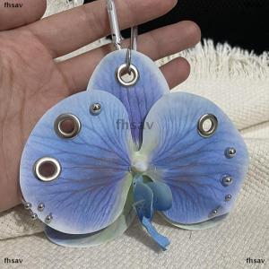 [COD] fhsav Exquisite Phalaenopsis Orchid Lily Keychain Creative Simulation Flower Bag Pendant Fashion Backpack Decoration Accessories Gifts